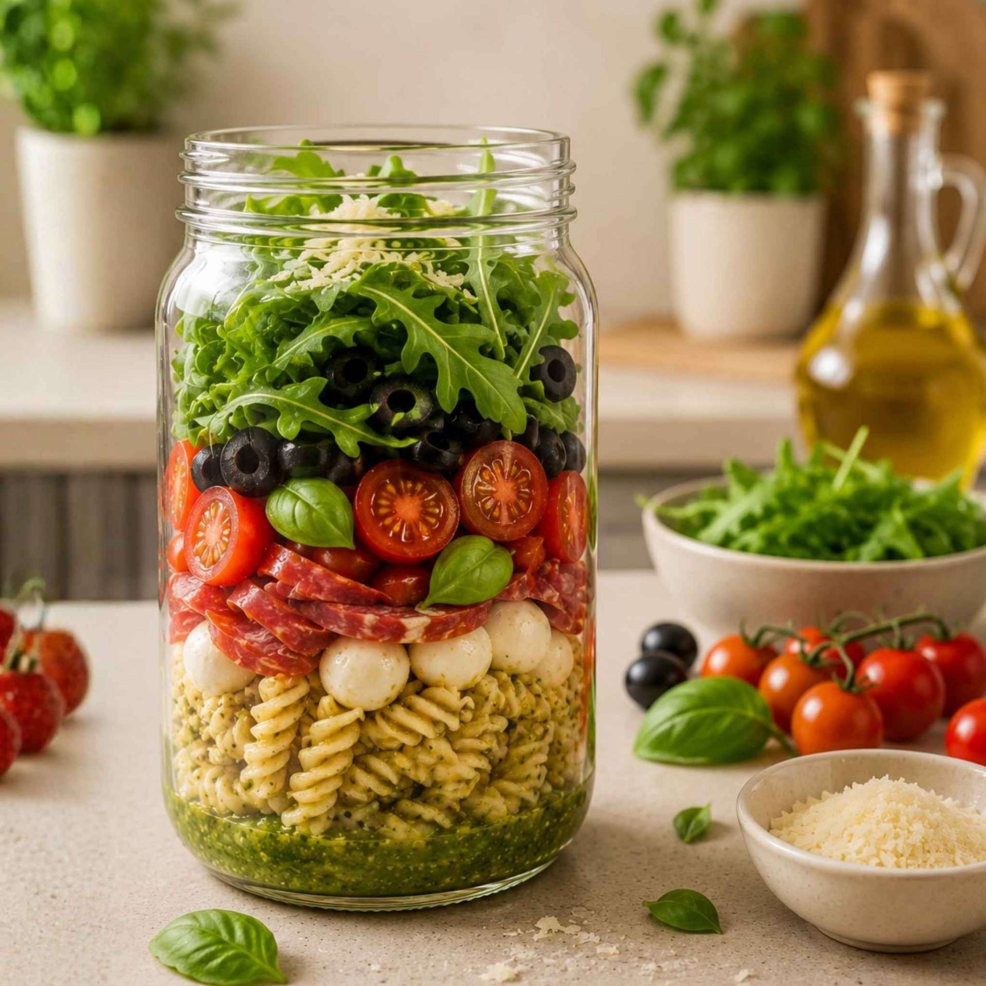 ENSALADA ITALIANA + PESTO LIGERO